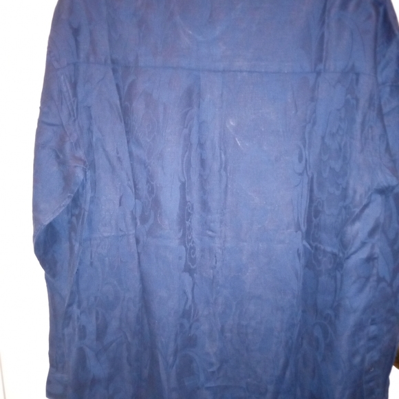 Whipper In Men's Long Sleeve Jacquard Casual Button Down Blue Shirt Size Small - Picture 3 of 4